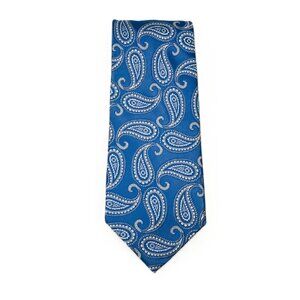 Michael Kors 100% Silk Necktie Silver Gray Paisley Pattern
